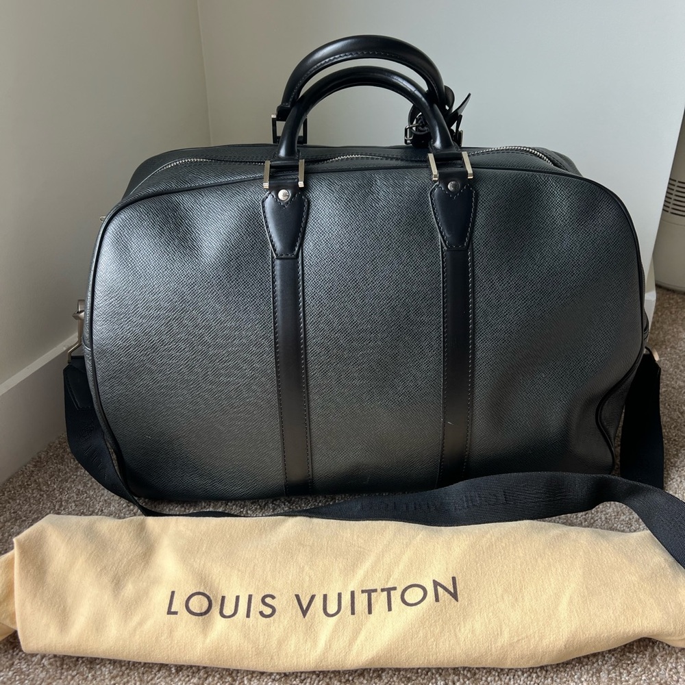 Louis Vuitton Black Duffel Bag